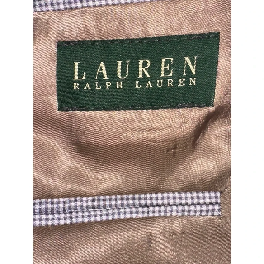 Lauren Ralph Lauren Mens 100% Silk Blazer Jacket Herringbone 41R